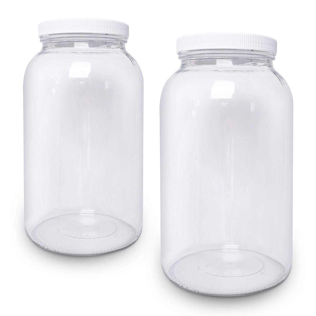 2 Pack - 1 Gallon Glass Jar w/Plastic Airtight Lid, Muslin Cloth, Rubber  Band - Made in USA, Wide Mouth Easy to Clean - BPA Free - Kombucha, Kefir,  Canning, Sun Tea, Fermentation, Food Storage