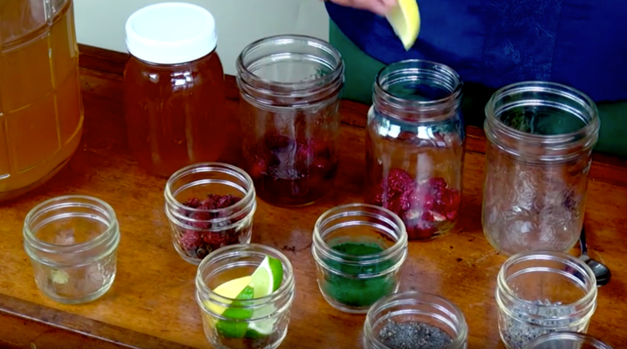 Berry, Herbal , and Citrus. Try different ways to flavor kombucha