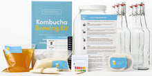 Load image into Gallery viewer, Deluxe Kombucha Brewing Kit with Kombucha SCOBY and Six Flip Top Bottles